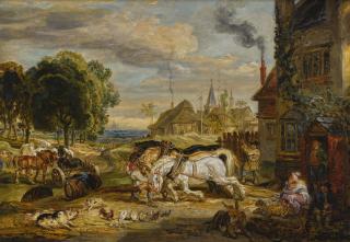 James Ward, R.A. - Study For \'Sides All\': The Bunch Of Grapes Tavern, Kensington