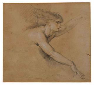 James Ward, R.A. - Study of an angel for The Pool of Bethesda