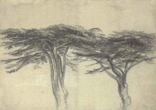 James Ward, R.A. - Study of Two Cedars of Lebanon