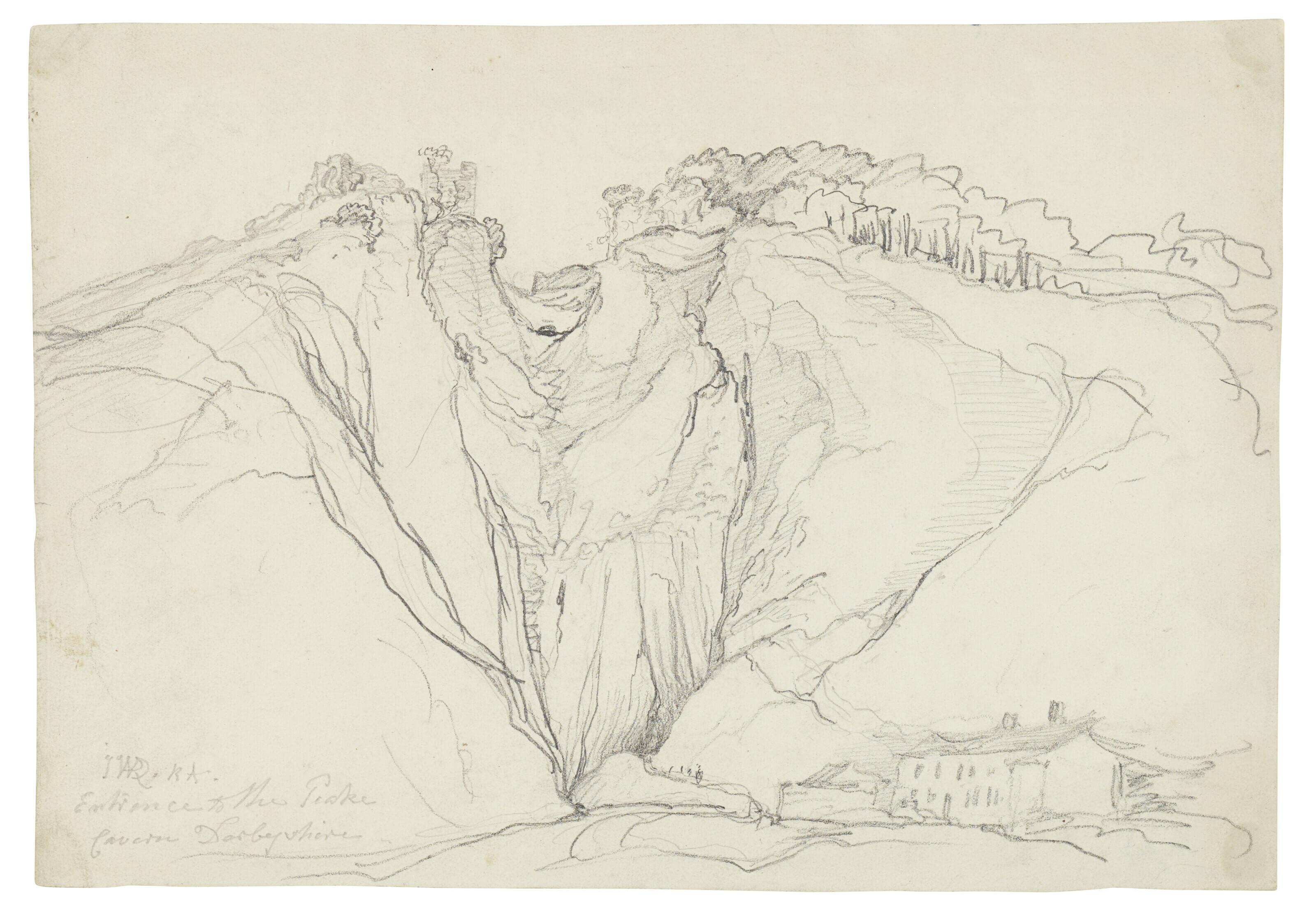 James Ward, R.A. - The entrance to the Peak Cavern, Derbyshire