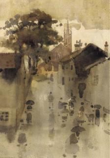 James Watterson Herald - Museum Street, Montrose, rainy day