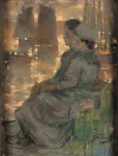 James Watterson Herald - Two by a riverside