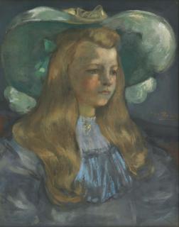 James Watterston Herald - Girl in bonnet and blue dress