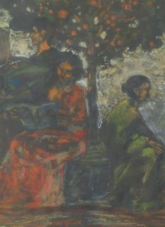 James Watterston Herald - Ladies reading and resting below a tree