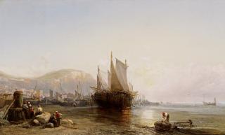 James Webb - Anlandende Fischerboote im Hafen von Dover