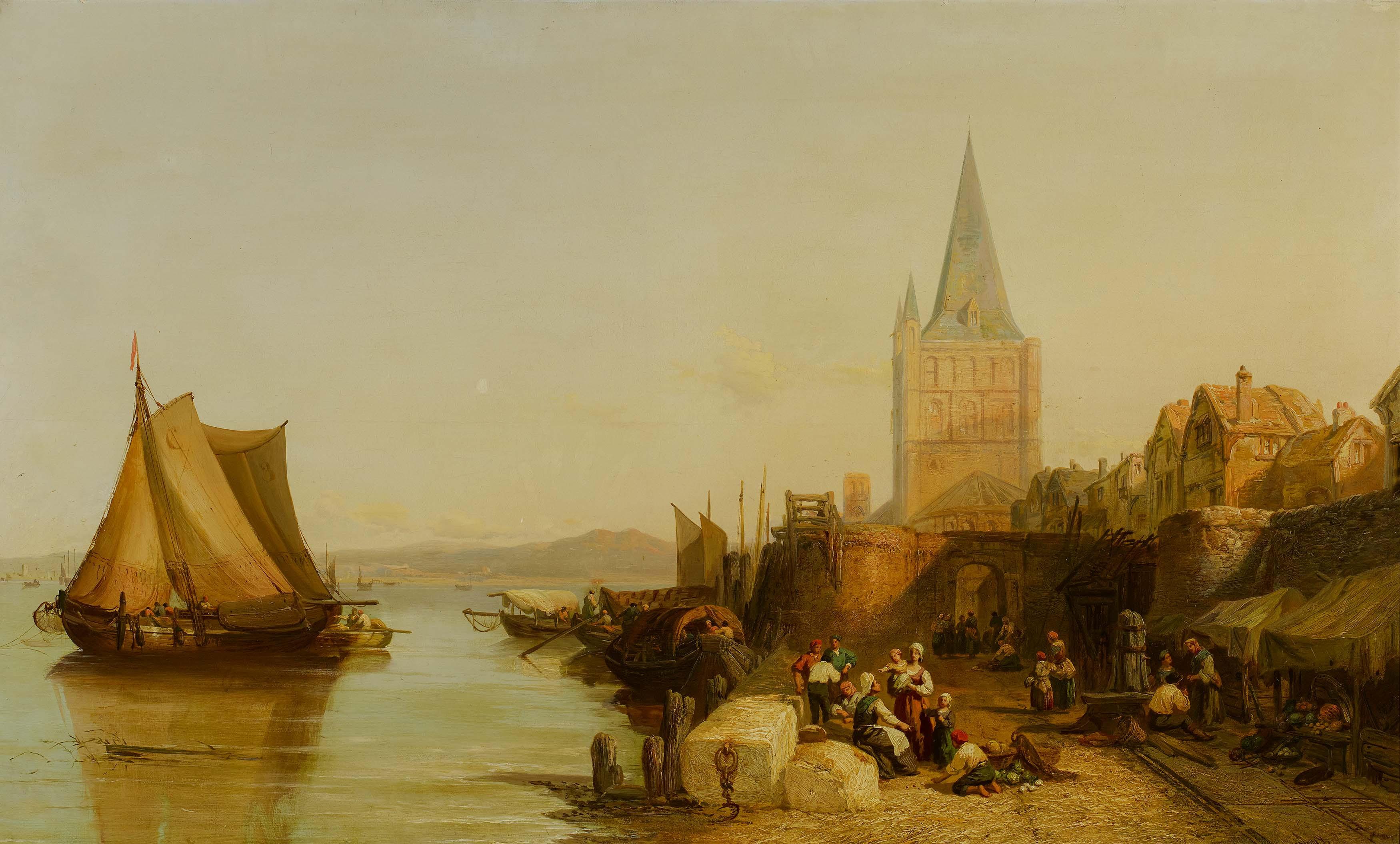 James Webb - Der alte Rheinblick auf Groß St. Martin in Köln.