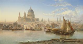 James Webb - St Paul\'s from the River Thames