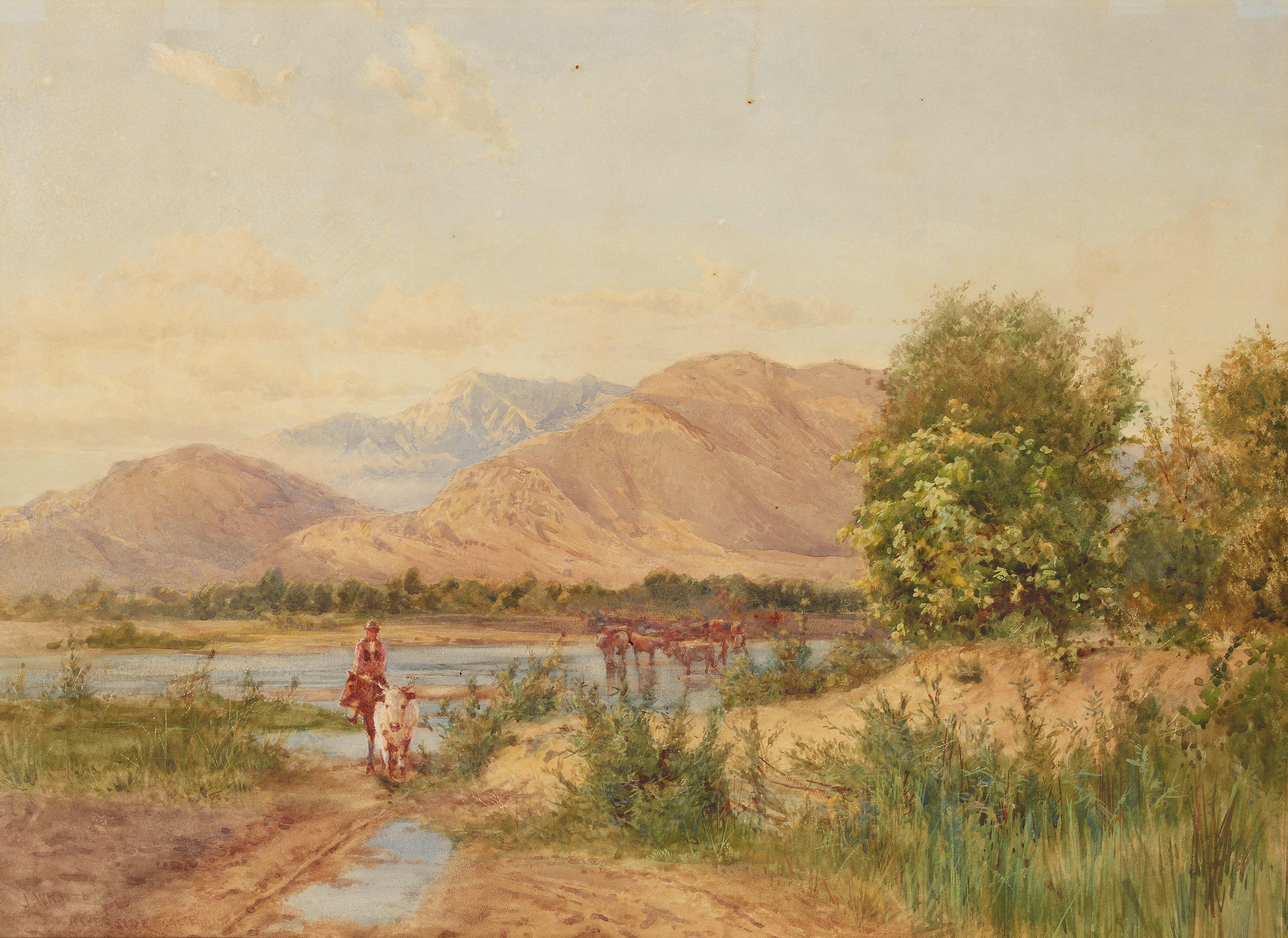 James Whaite - Riverside, California sight 16 1/2 x 23 in. framed 25 x 31 in.