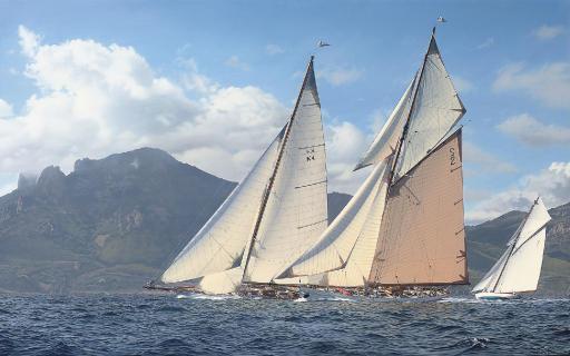 Jamie Medlin - Head to head: Cambria and Lulworth racing in the Régates Royales, Cannes, 2006