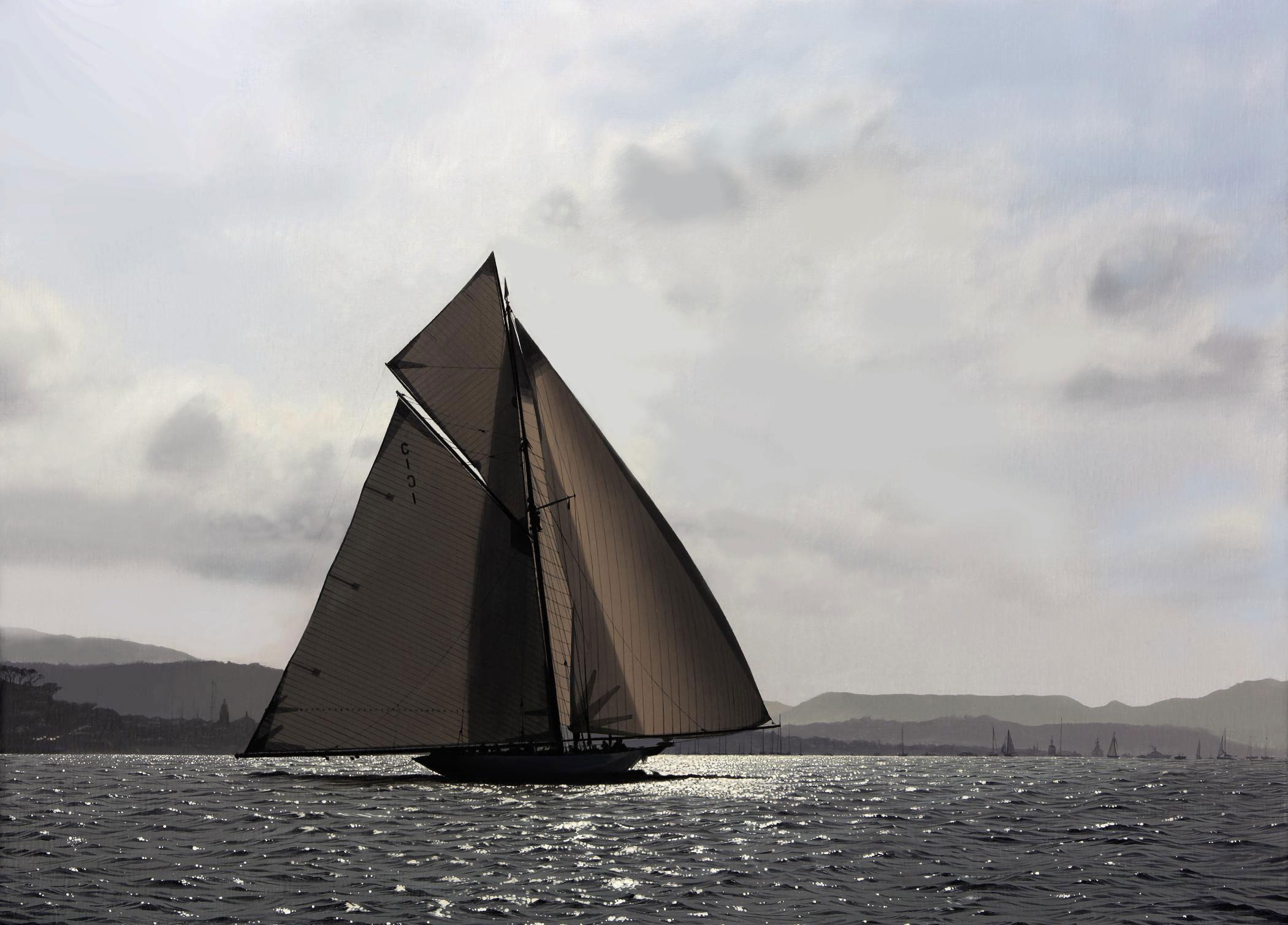Jamie Medlin - Mariquita in light airs during Thursday\'s race of Les Voiles de St. Tropez, 2007