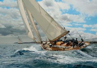 Jamie Medlin - Mariquita racing to windward during the Pendennis Cup, 2010