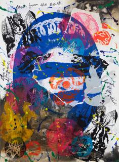 Jamie Reid - Learn from the past, Live in the present, Look to the future (Blue), 2011