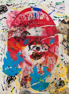 Jamie Reid - Learn from the past, Live in the present, Look to the future (Red), 2011