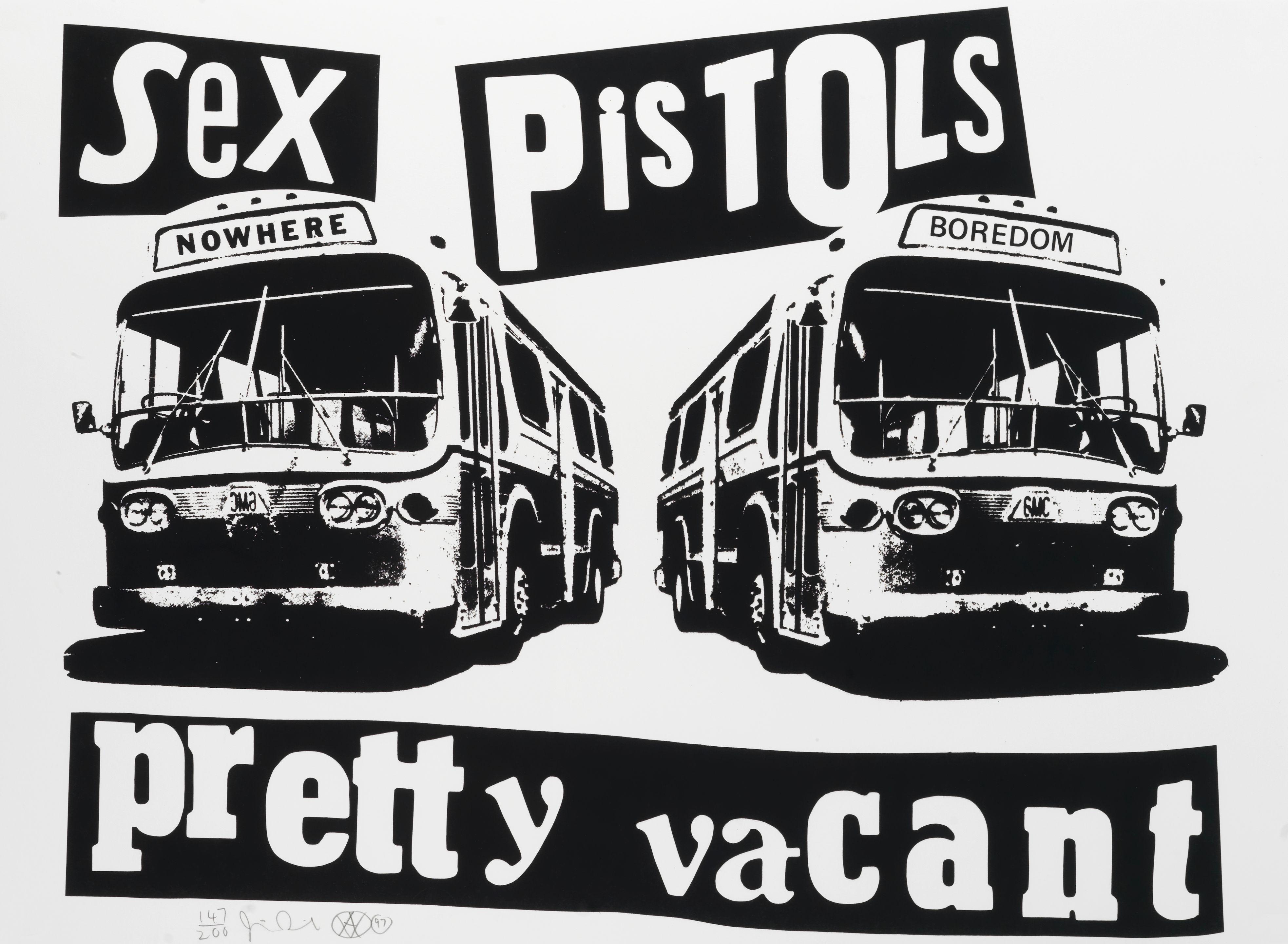 Jamie Reid - Sex Pistols: Pretty Vacant (Black & White Colourway)