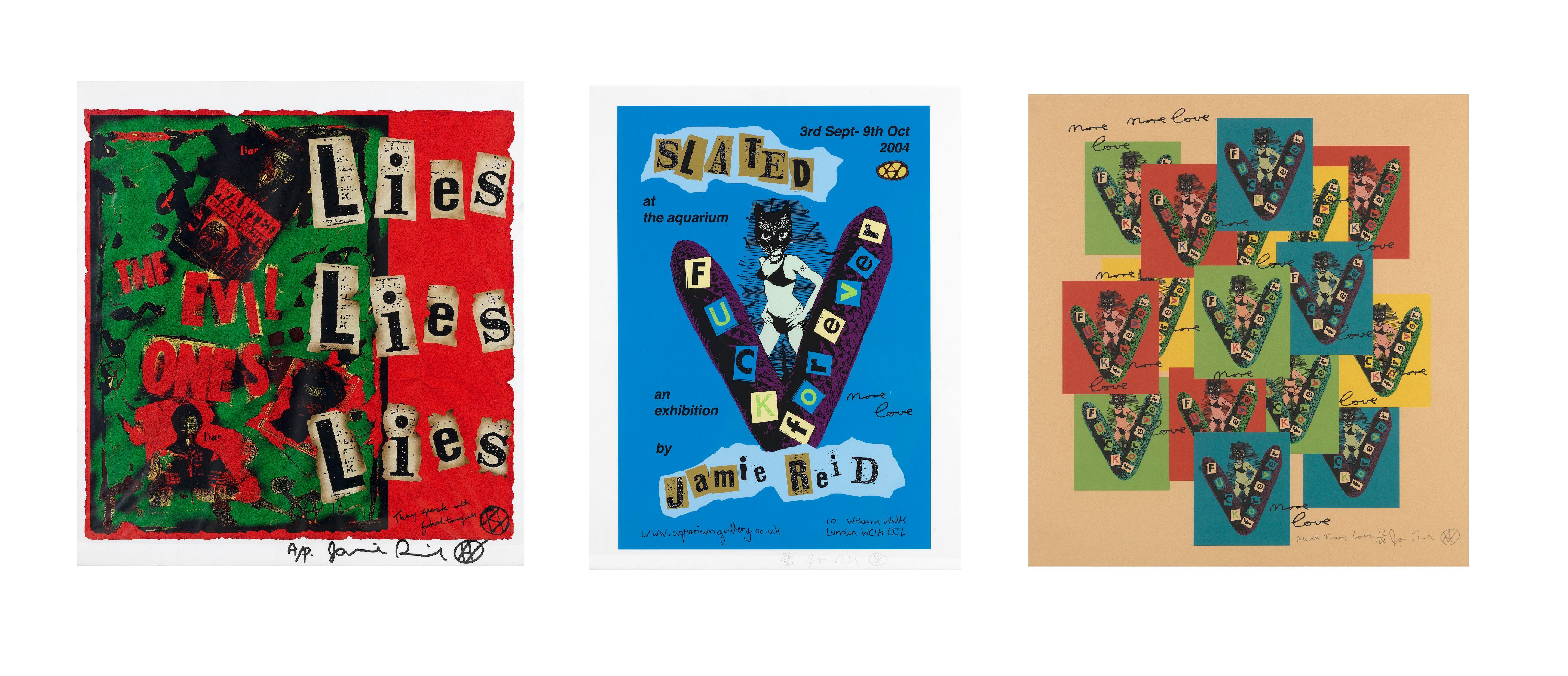 Jamie Reid - Three Signed Exhibition Screenprints, circa 2004 3