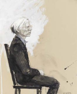 Jamie Wyeth - Andy Warhol-Profile Seated