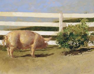 Jamie Wyeth - Baby Jane and the Rose Bush