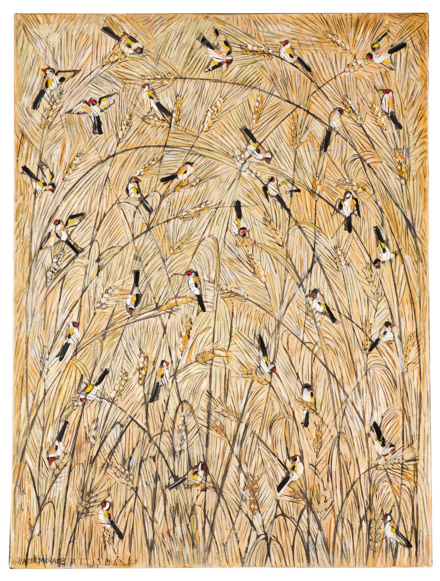 Jamil Molaeb - Birds On Wheat