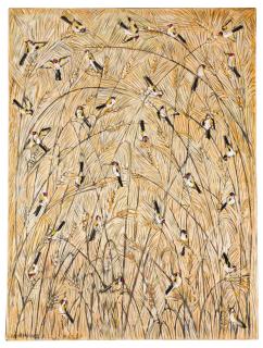 Jamil Molaeb - Birds On Wheat