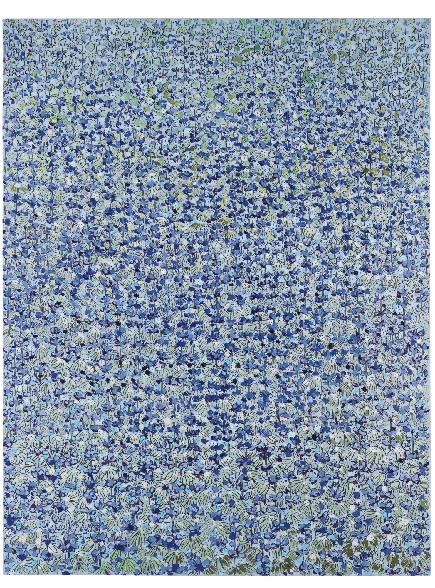 Jamil Molaeb - Fleurs Bleues (Blue Flowers)