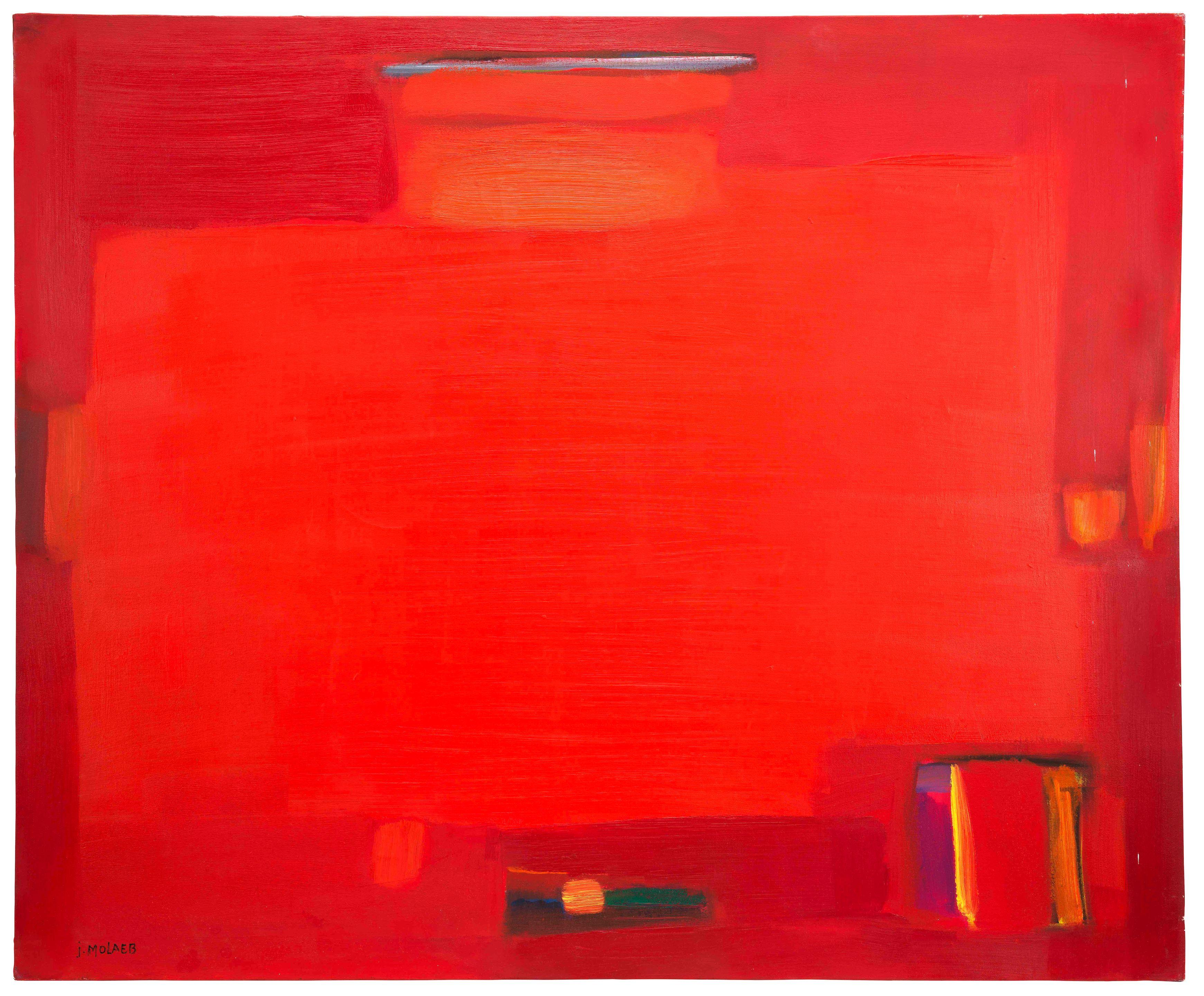 Jamil Molaeb - Untitled (Red Abstract)