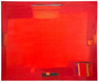 Jamil Molaeb - Untitled (Red Abstract)