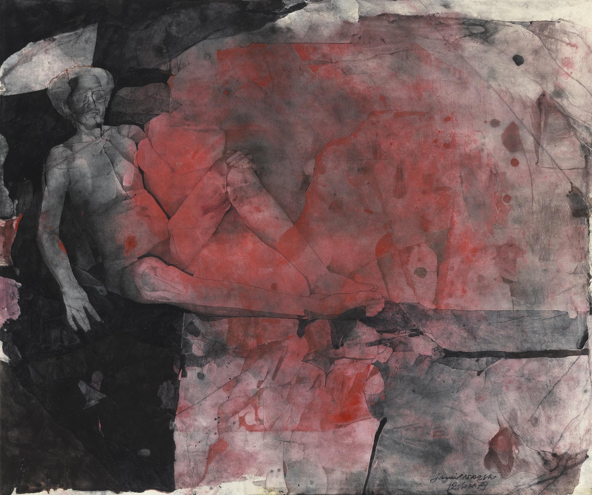 Jamil Naqsh - Portrait Of Ali Imam 