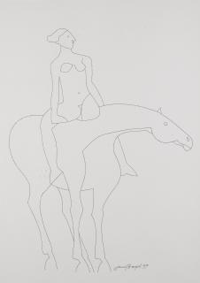 Jamil Naqsh - Two Untitled Works