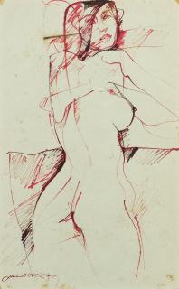 Jamil Naqsh - Untitled (Female Drawing)