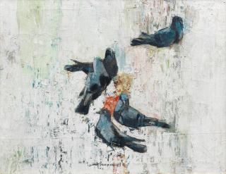 Jamil Naqsh - Untitled (Pigeons)