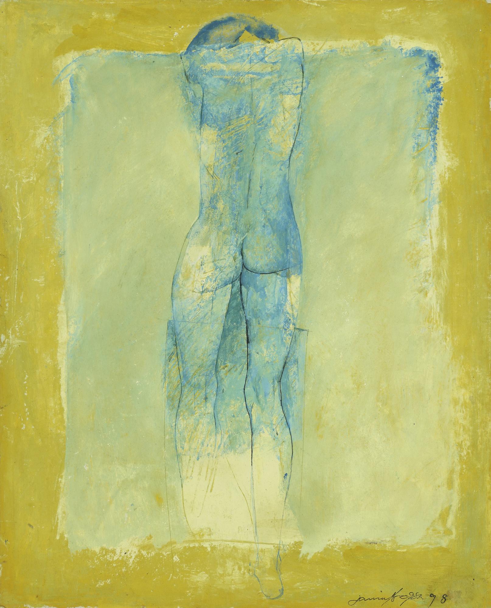 Jamil Naqsh - Untitled (Yellow Nude)