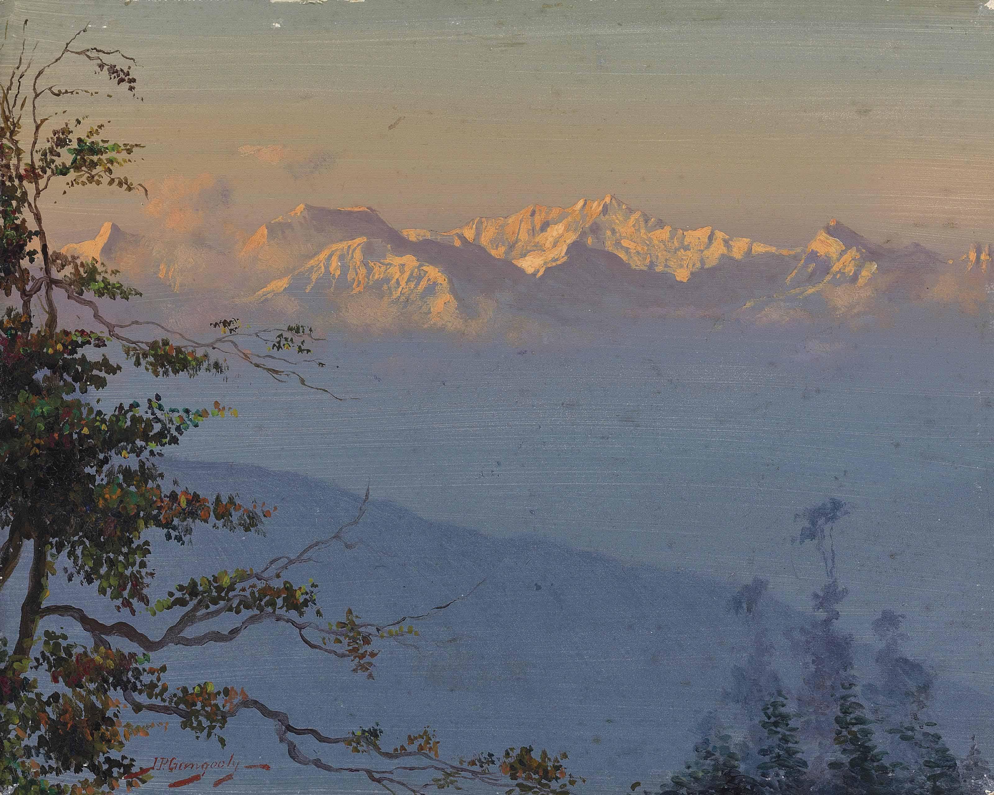Jamini Prakash Gangooly - Untitled (Himalayan Landscape)