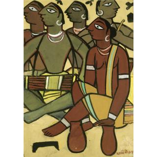 Jamini Roy - Santal Drummers