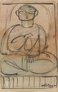 Jamini Roy - Untitled (A Priest)