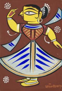Jamini Roy - Untitled (Dancing Girl)