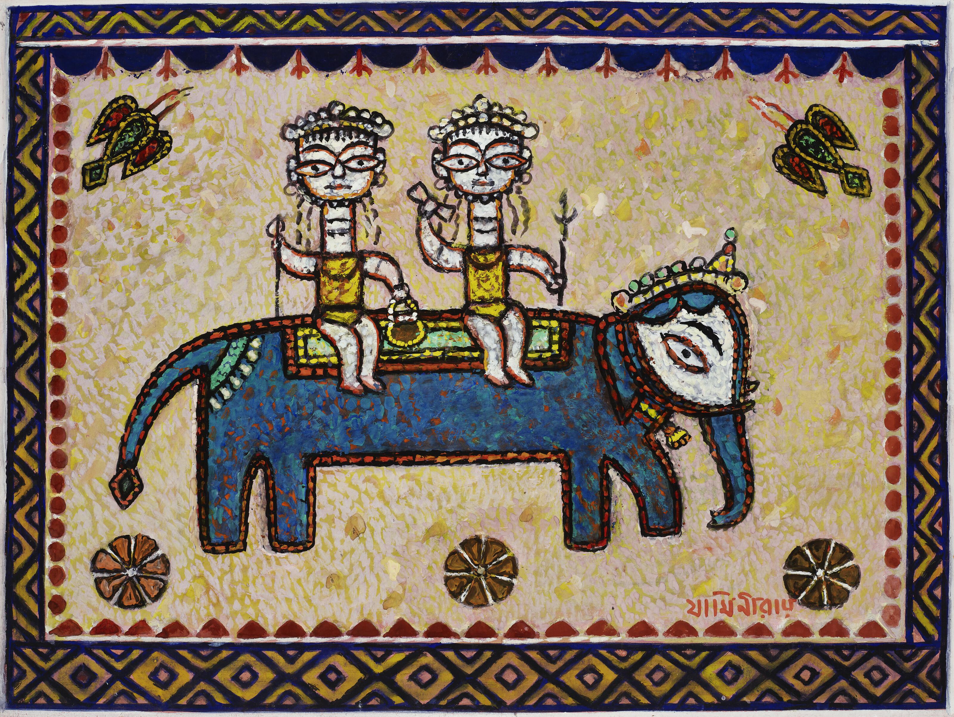 Jamini Roy - Untitled (Elephant Riders)