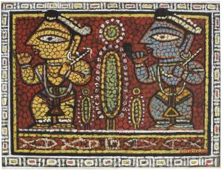 Jamini Roy - Untitled (Krishna And Balarama)