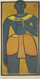 Jamini Roy - Untitled (Krishna With Parrot)