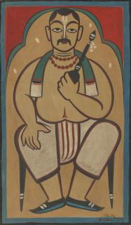 Jamini Roy - Untitled (Man with Hookah)