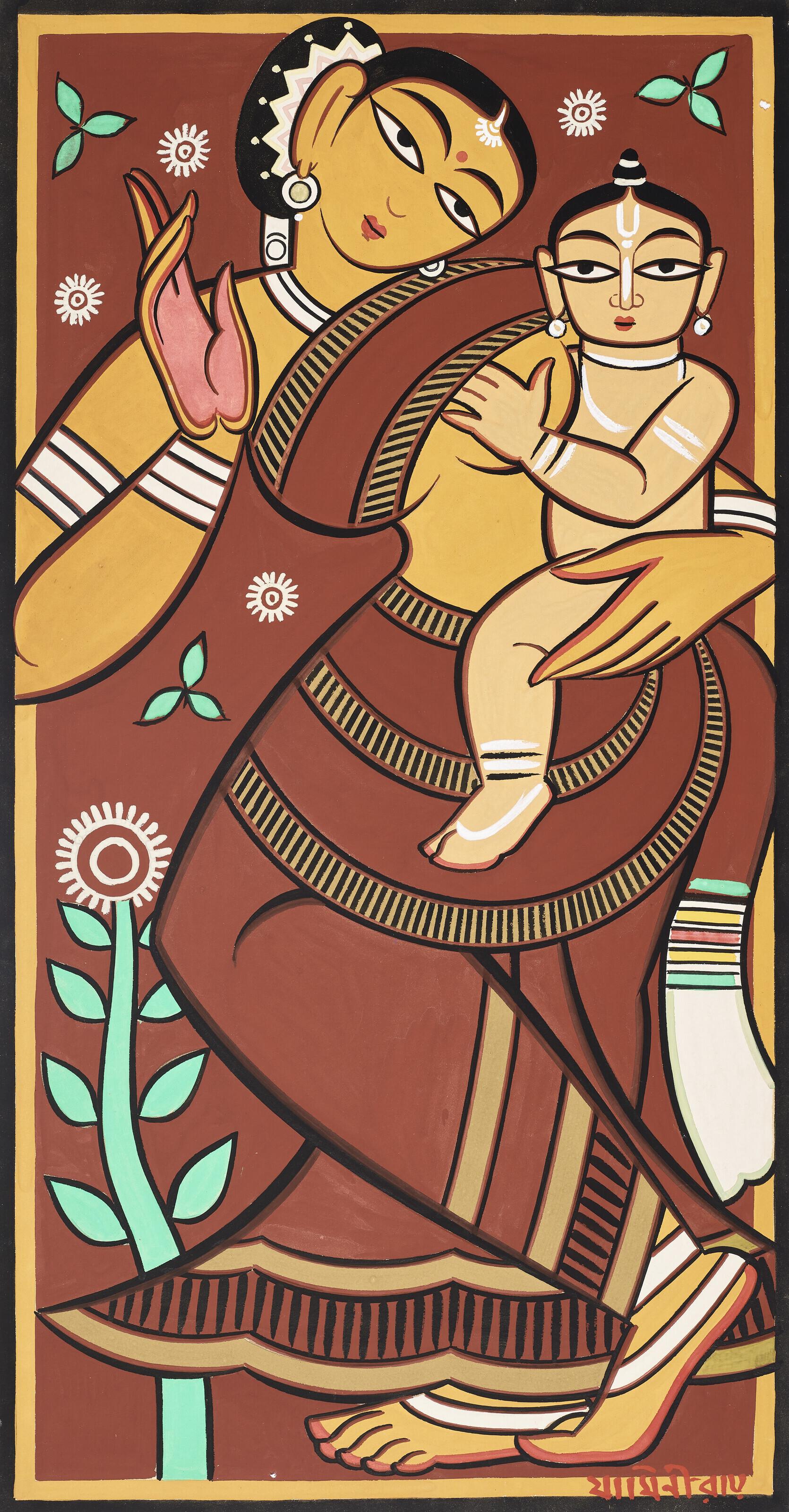 Jamini Roy - Untitled (Mother and Child)