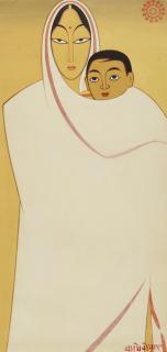 Jamini Roy - Untitled (Mother and Child)