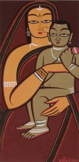 Jamini Roy - Untitled (Mother and Child)