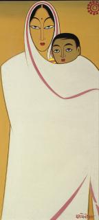 Jamini Roy - Untitled (Mother and Child)