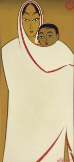 Jamini Roy - Untitled (Mother and Child)