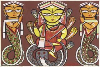 Jamini Roy - Untitled (Naginis)
