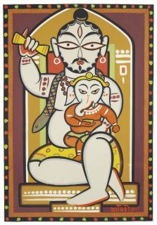 Jamini Roy - Untitled (Shiva and Ganesh)