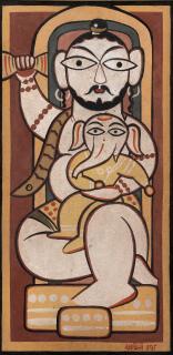 Jamini Roy - Untitled (ShIva And Ganesh)