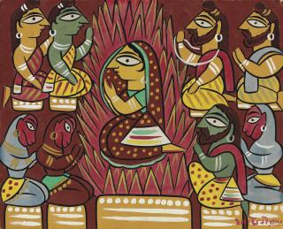 Jamini Roy - Untitled (Sita\'s Trial)