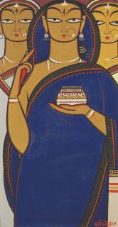 Jamini Roy - Untitled (Standing Women)