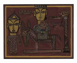 Jamini Roy - Untitled (The Holy Family)